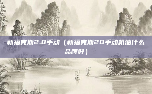 新福克斯2.0手动（新福克斯20手动机油什么品牌好）