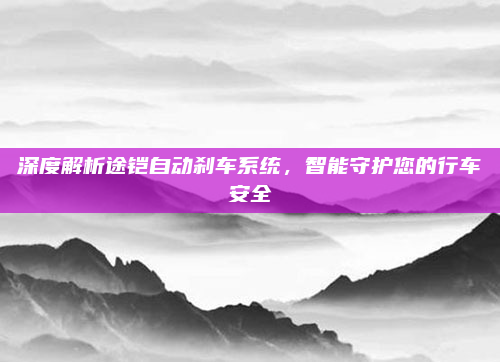 深度解析途铠自动刹车系统，智能守护您的行车安全