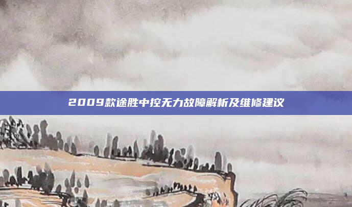 2009款途胜中控无力故障解析及维修建议