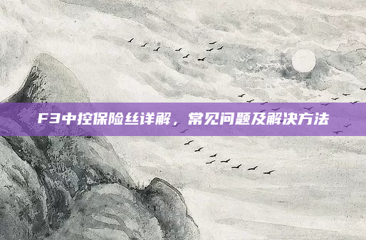 F3中控保险丝详解，常见问题及解决方法