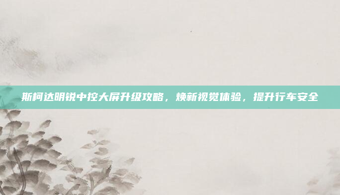 斯柯达明锐中控大屏升级攻略，焕新视觉体验，提升行车安全