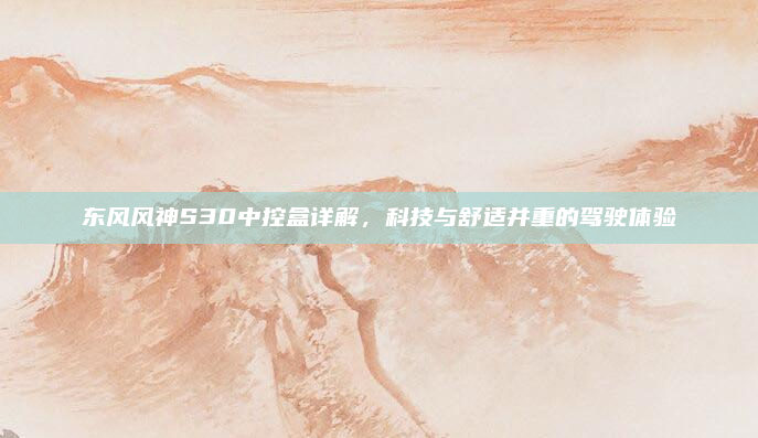东风风神S30中控盒详解，科技与舒适并重的驾驶体验
