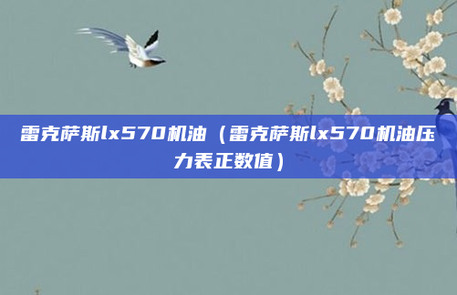 雷克萨斯lx570机油（雷克萨斯lx570机油压力表正数值）