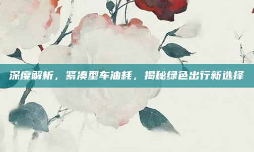 深度解析,紧凑型车油耗,揭秘绿色出行新选择