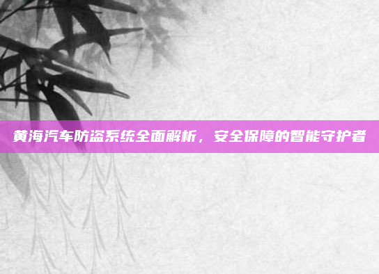 黄海汽车防盗系统全面解析，安全保障的智能守护者