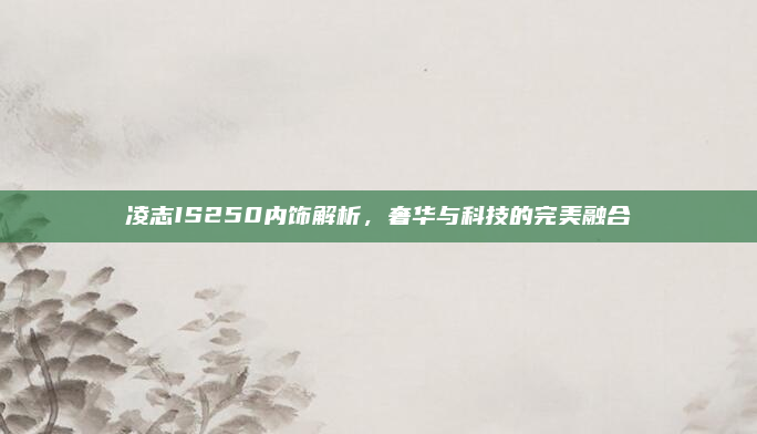 凌志IS250内饰解析，奢华与科技的完美融合