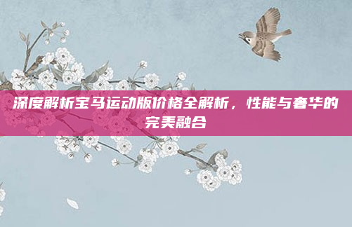 深度解析宝马运动版价格全解析，性能与奢华的完美融合