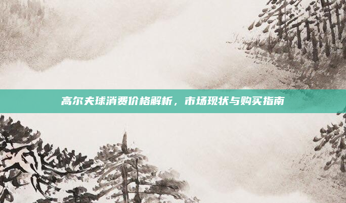 高尔夫球消费价格解析，市场现状与购买指南