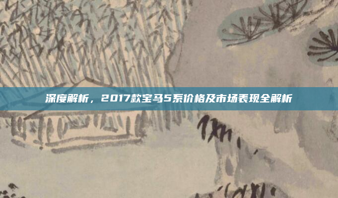 深度解析,2017款宝马5系价格及市场表现全解析