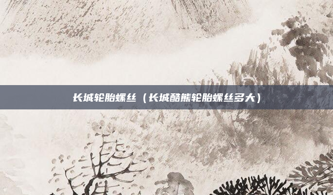 长城轮胎螺丝(长城酷熊轮胎螺丝多大)