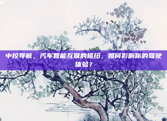 中控导航，汽车智能互联的枢纽，如何影响你的驾驶体验？