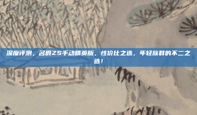 深度评测，名爵ZS手动精英版，性价比之选，年轻族群的不二之选！
