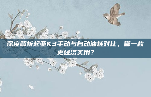 深度解析起亚K3手动与自动油耗对比，哪一款更经济实用？