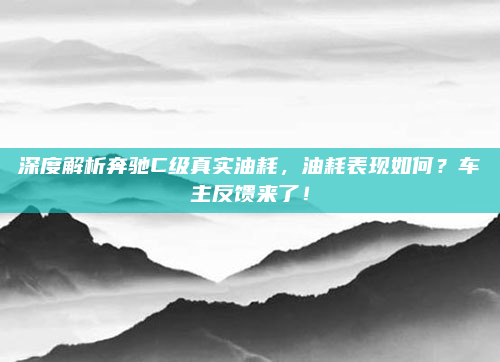 深度解析奔驰C级真实油耗，油耗表现如何？车主反馈来了！