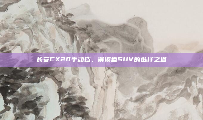 长安CX20手动挡,紧凑型SUV的选择之道