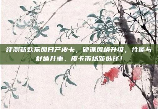 评测新款东风日产皮卡，硬派风格升级，性能与舒适并重，皮卡市场新选择！