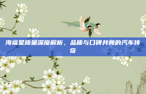 海福星质量深度解析，品质与口碑共舞的汽车传奇