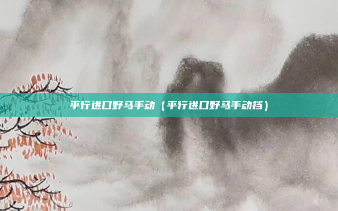 平行进口野马手动(平行进口野马手动挡)