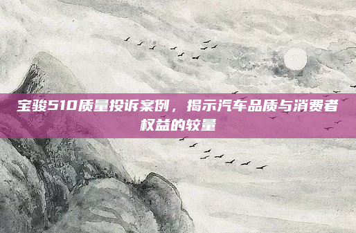 宝骏510质量投诉案例,揭示汽车品质与消费者权益的较量