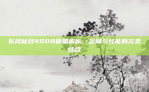 东风标致4008质量解析,品质与性能的完美结合