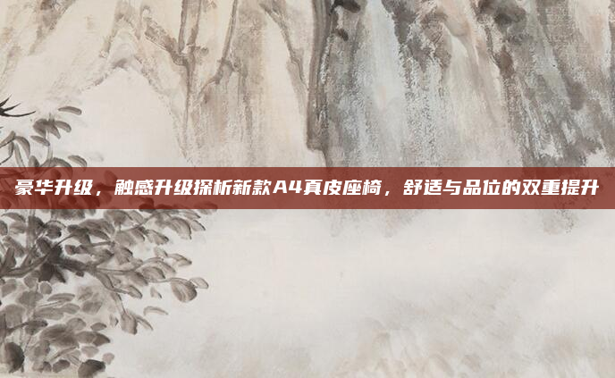 豪华升级，触感升级探析新款A4真皮座椅，舒适与品位的双重提升