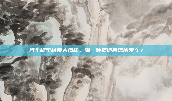 汽车脚垫材质大揭秘，哪一种更适合您的爱车？