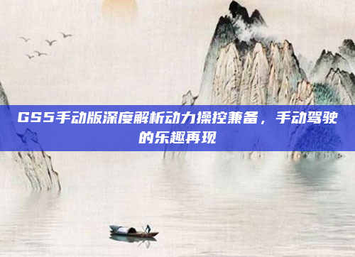GS5手动版深度解析动力操控兼备,手动驾驶的乐趣再现