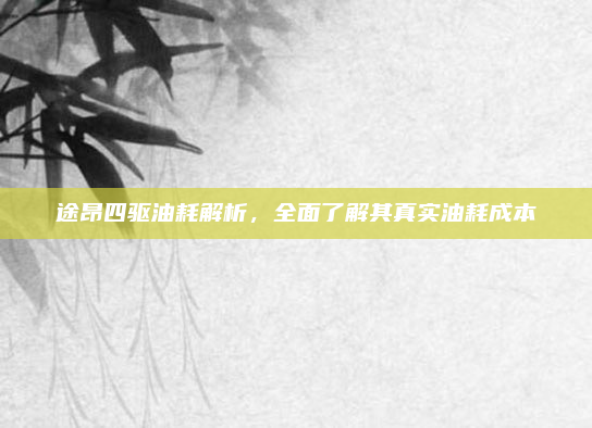 途昂四驱油耗解析,全面了解其真实油耗成本