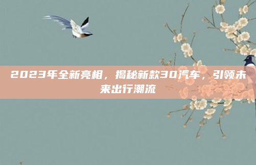 2023年全新亮相,揭秘新款30汽车,引领未来出行潮流