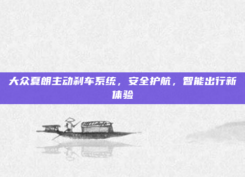 大众夏朗主动刹车系统，安全护航，智能出行新体验