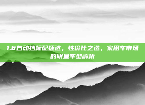 1.6自动挡标配捷达,性价比之选,家用车市场的明星车型解析