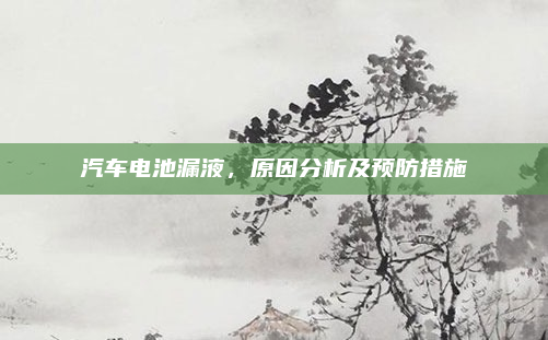 汽车电池漏液，原因分析及预防措施