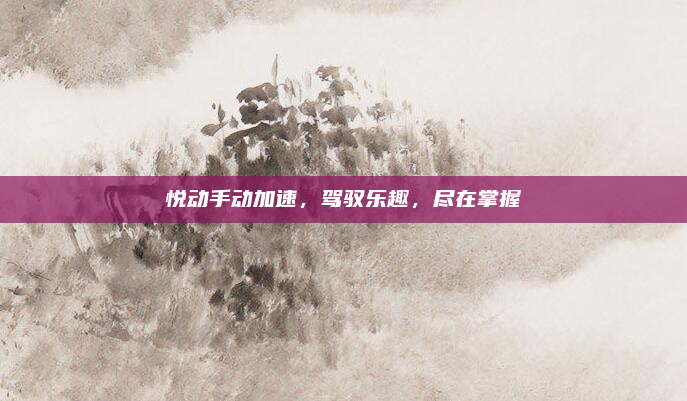 悦动手动加速，驾驭乐趣，尽在掌握
