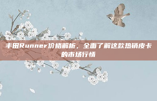 丰田Runner价格解析,全面了解这款热销皮卡的市场行情