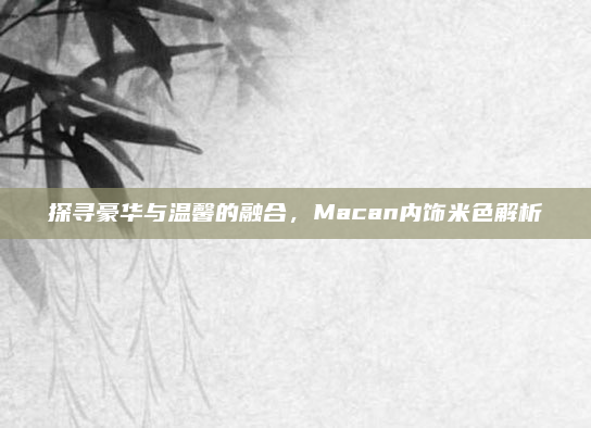 探寻豪华与温馨的融合，Macan内饰米色解析