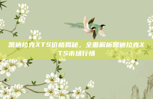凯迪拉克XTS价格揭秘，全面解析凯迪拉克XTS市场行情