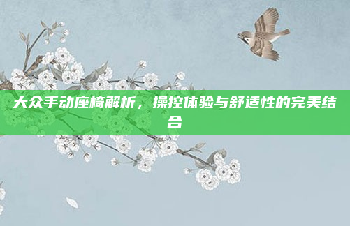 大众手动座椅解析,操控体验与舒适性的完美结合