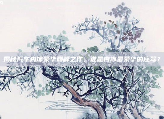 揭秘汽车内饰豪华巅峰之作,谁是内饰最豪华的座驾?