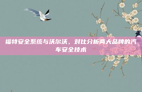 福特安全系统与沃尔沃,对比分析两大品牌的汽车安全技术