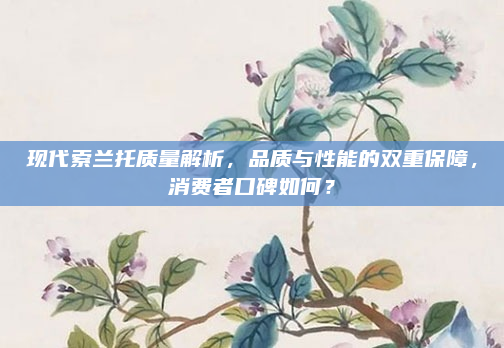 现代索兰托质量解析，品质与性能的双重保障，消费者口碑如何？
