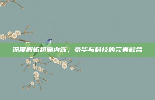 深度解析超霸内饰，豪华与科技的完美融合