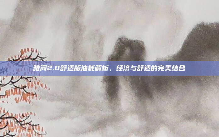 雅阁2.0舒适版油耗解析,经济与舒适的完美结合