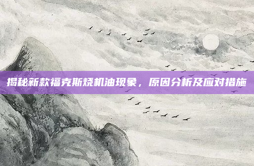揭秘新款福克斯烧机油现象,原因分析及应对措施