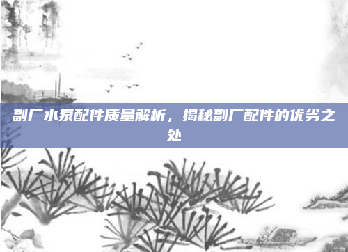 副厂水泵配件质量解析,揭秘副厂配件的优劣之处