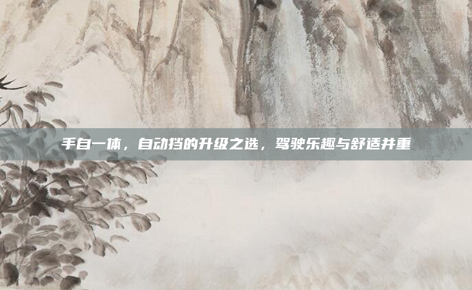 手自一体,自动挡的升级之选,驾驶乐趣与舒适并重