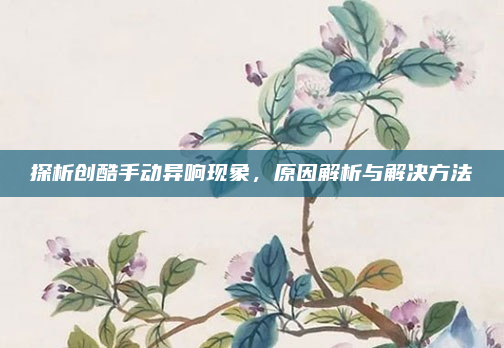探析创酷手动异响现象,原因解析与解决方法