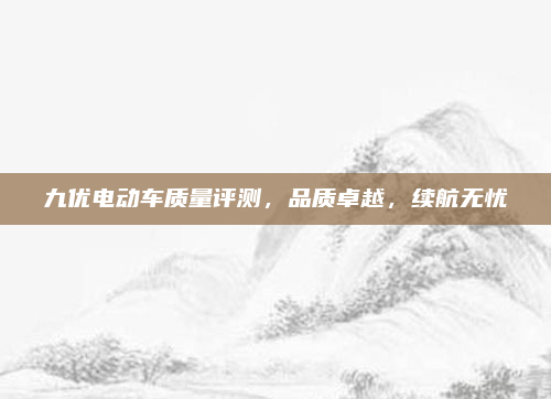九优电动车质量评测，品质卓越，续航无忧