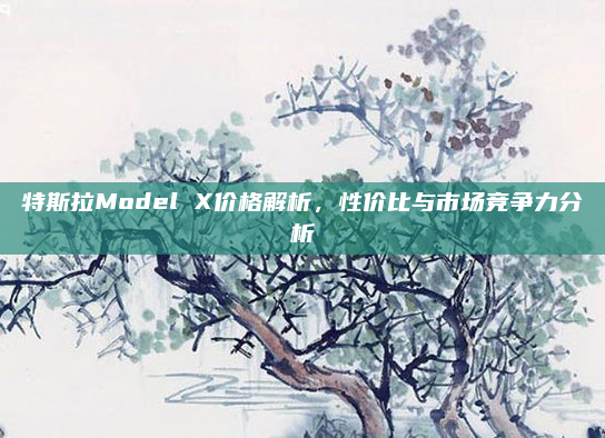 特斯拉Model X价格解析,性价比与市场竞争力分析