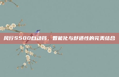 风行S500自动挡,智能化与舒适性的完美结合