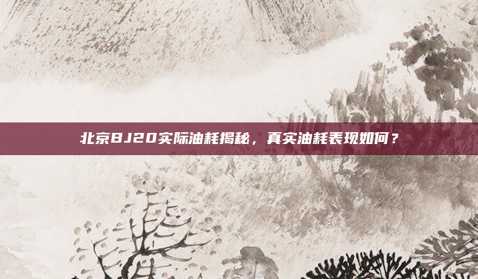 北京BJ20实际油耗揭秘，真实油耗表现如何？